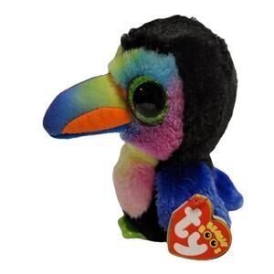 Ty Beanie Boos Beaks The Toucan 6" 15cm MWMT with Green Eyes & Huge Beak